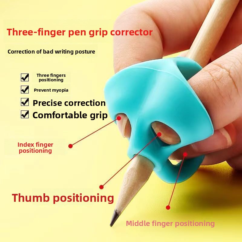 Three-finger pen grip